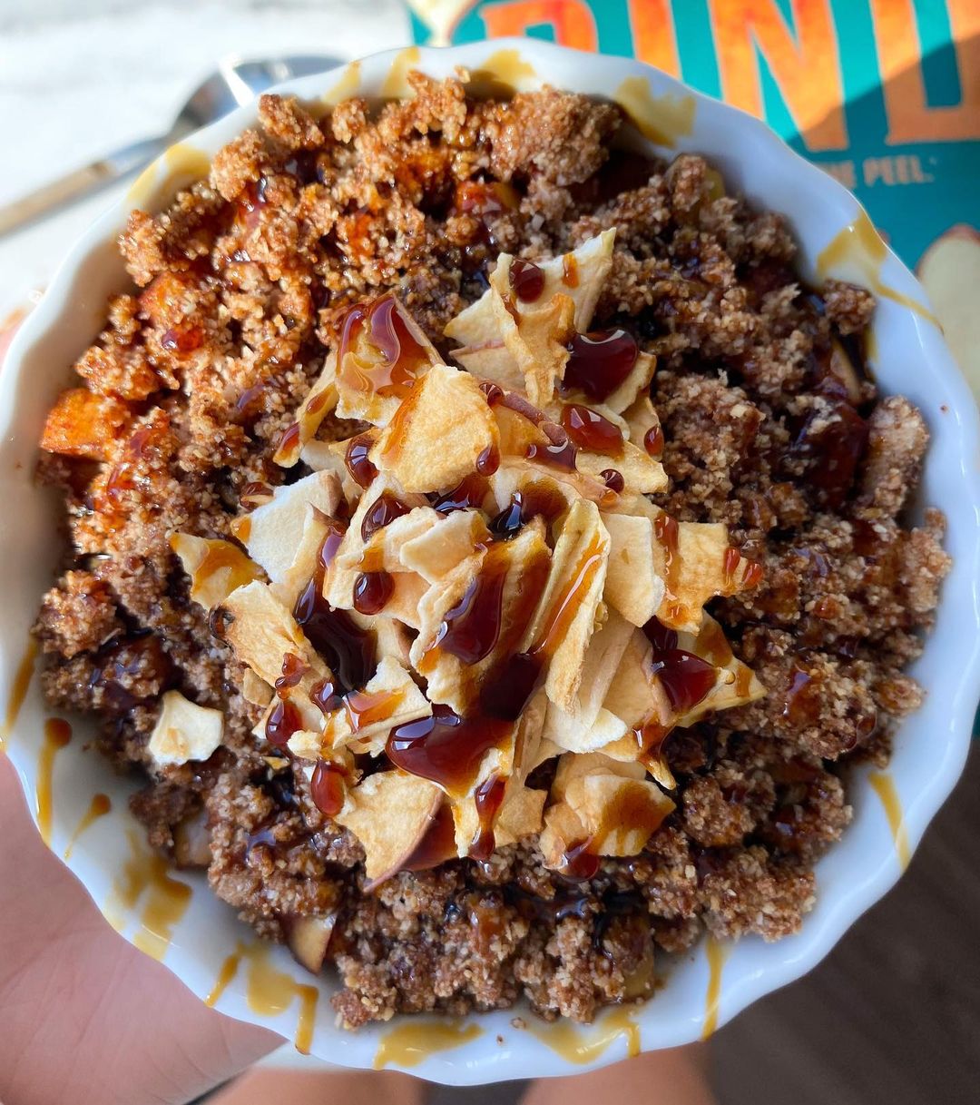 Apple Crumble Mug Cake