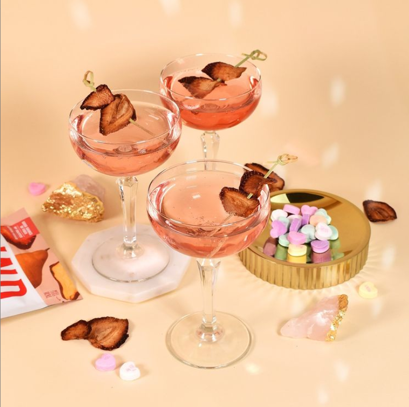 Straw-Peary Prosecco Cocktail