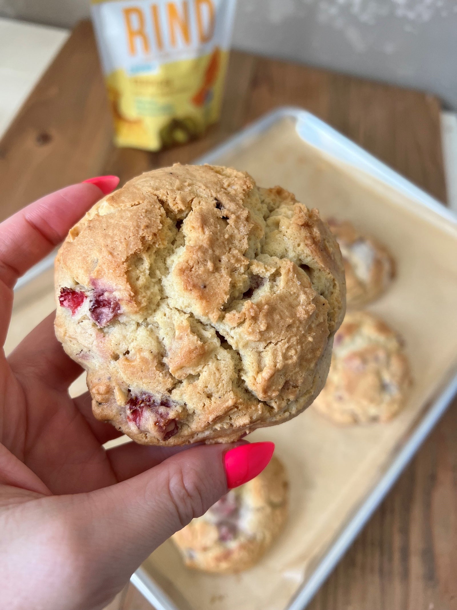 Strawberry Kiwi Shortcake Cookies