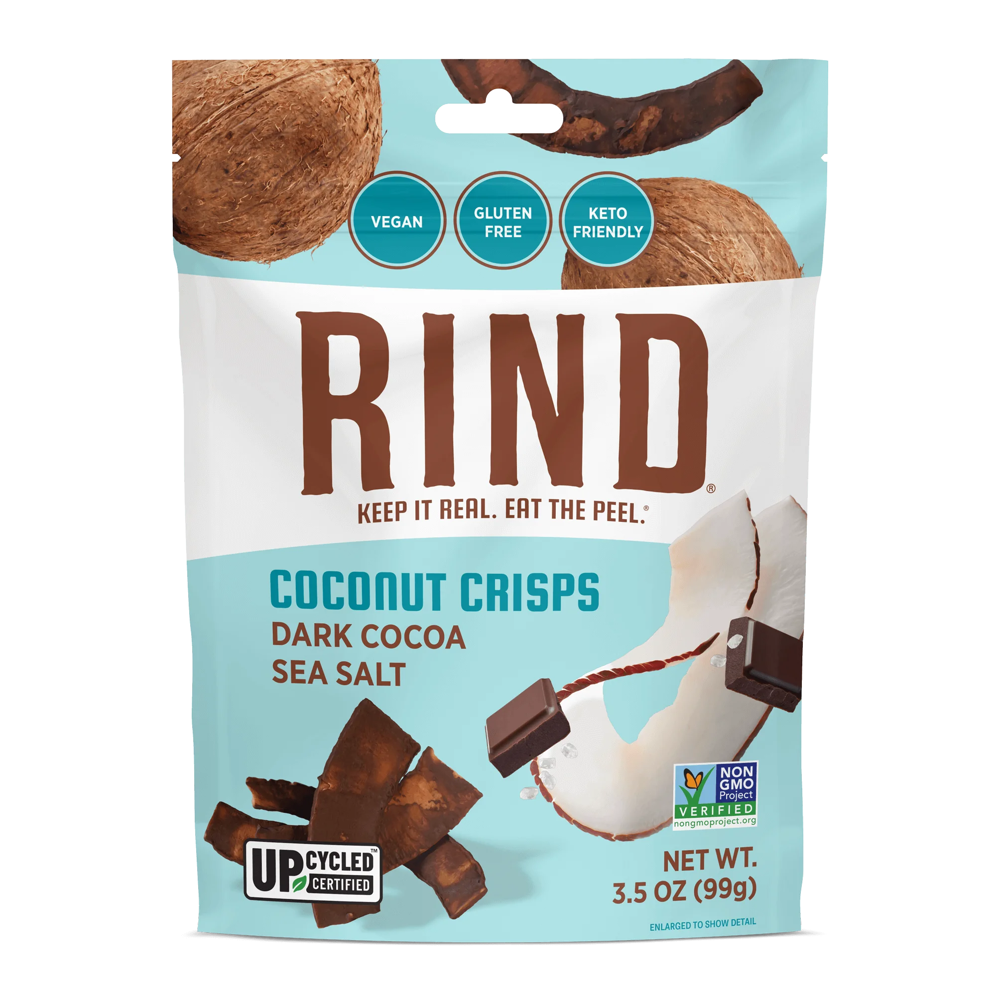 Dark Cocoa Sea Salt Coconut Crisps