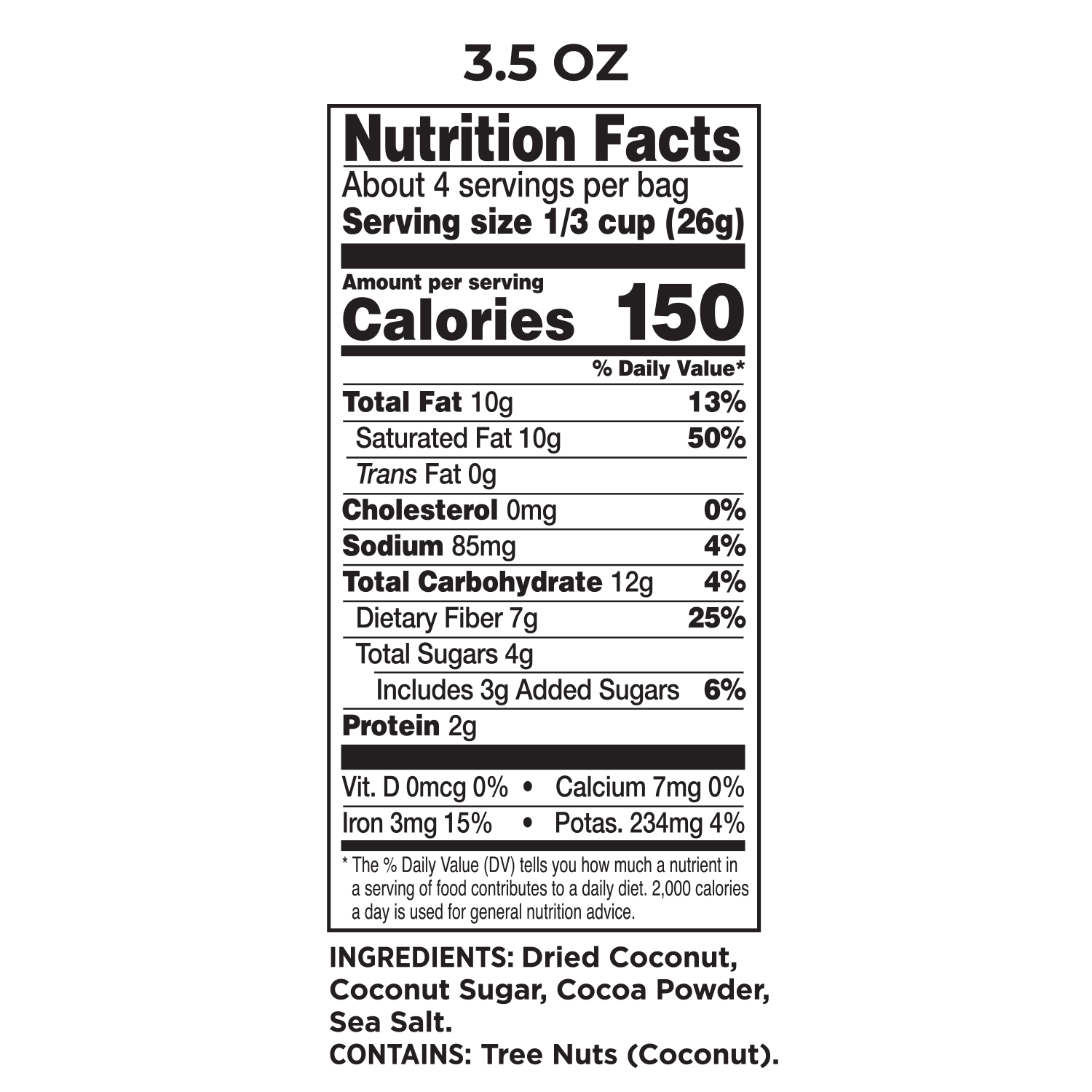 Dark Cocoa Sea Salt Coconut Crisps