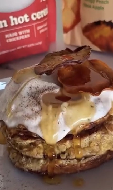 Apple Persimmon Protein Pancakes