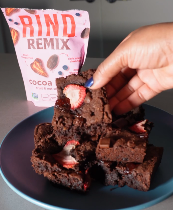 Vegan and Gluten Free Strawberry Brownies