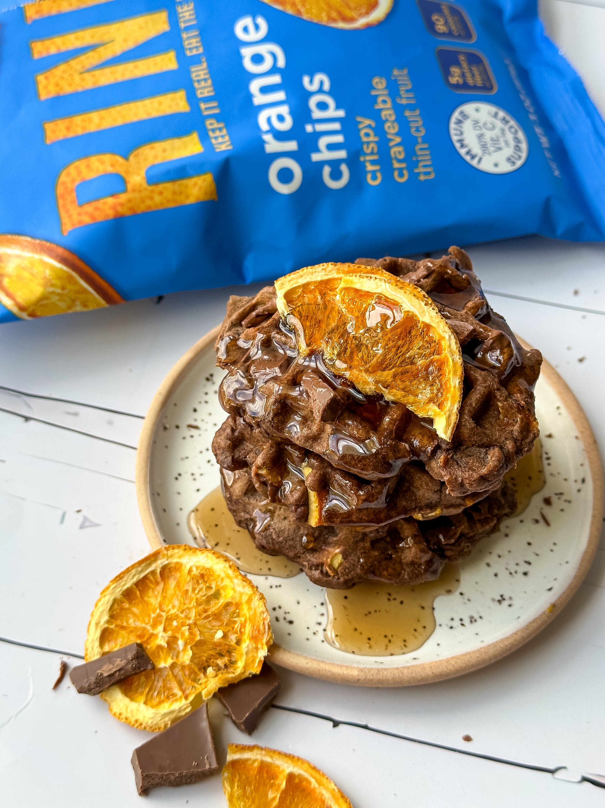 Orange Cacao Waffles