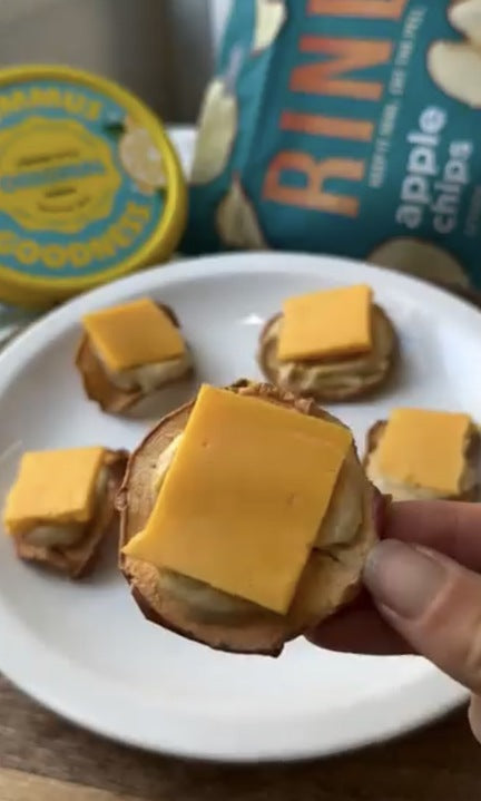 Apple Chip Hummus Stackers