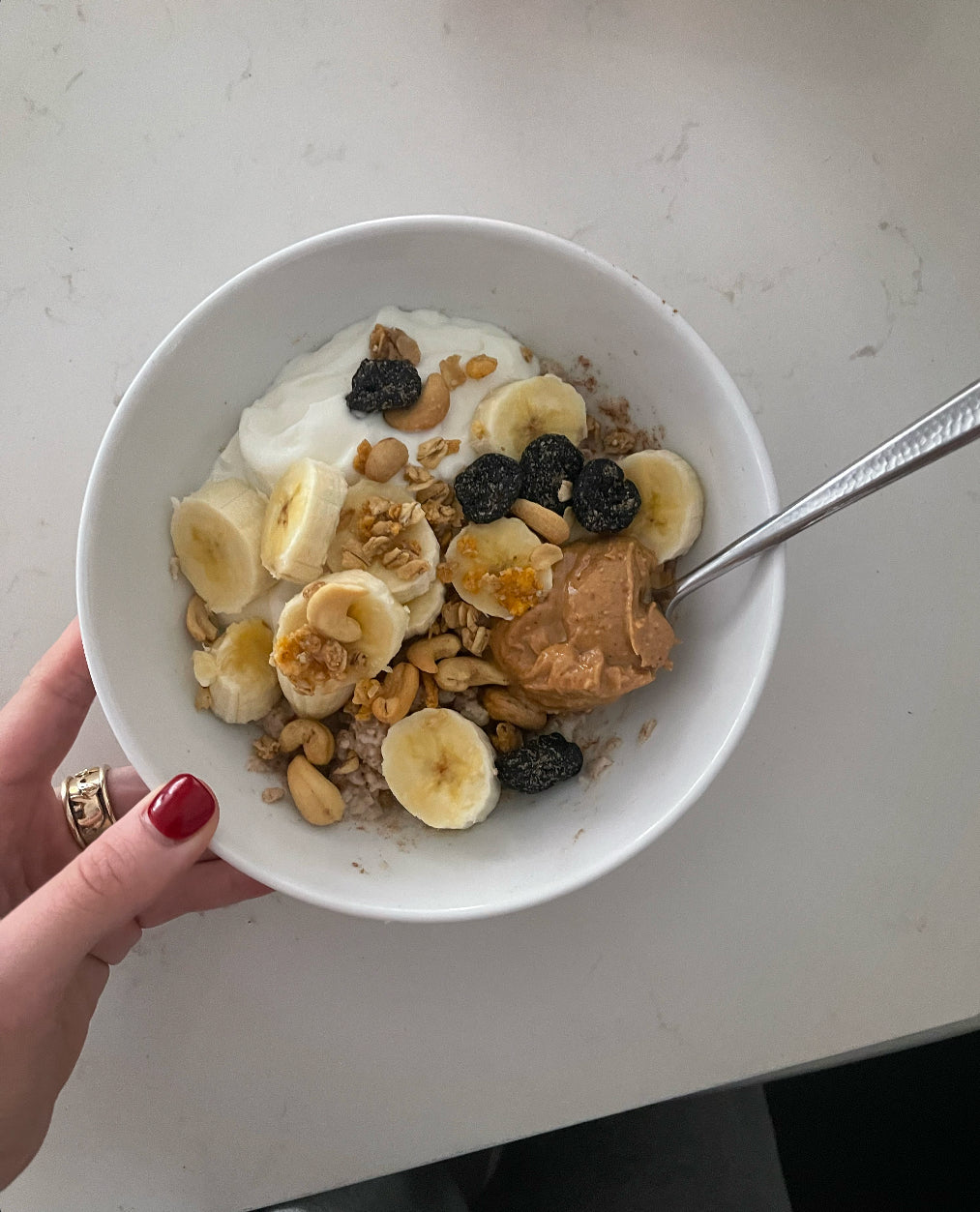 Cherry Cashew Crunch Cozy Oat Bowl