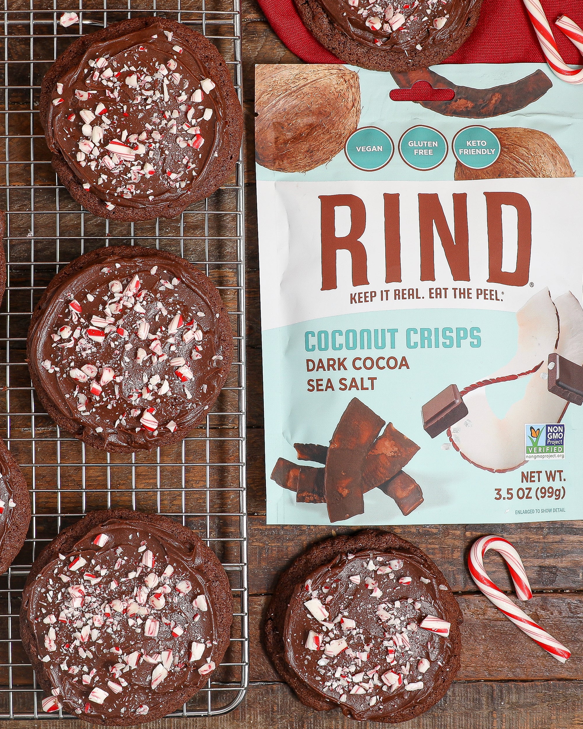 Peppermint Chocolate Coconut Cookies
