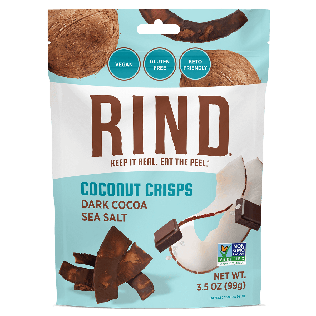 Dark Cocoa Sea Salt Coconut Crisps